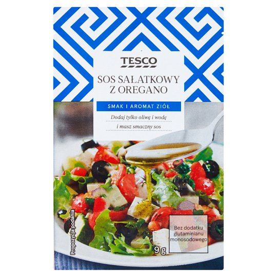 Tesco Sos sałatkowy z oregano 9 g
