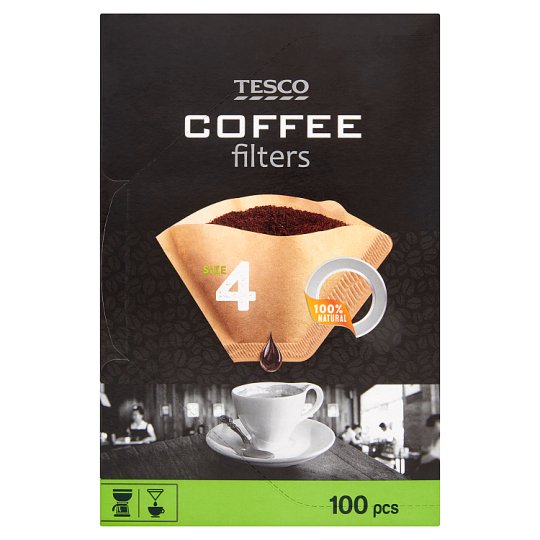 Tesco Filtry do kawy rozmiar 4 100 sztuk