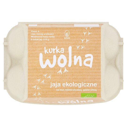 Kurka Wolna Jaja ekologiczne 6 sztuk
