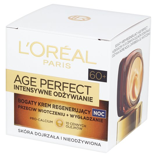 L'Oreal Paris Age Perfect Intensywne Odżywianie 60+ Bogaty krem regenerujący na noc 50 ml
