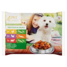 Tesco Pet Specialist Karma dla dorosłych psów kawałki w sosie 4 x 100 g
