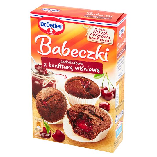 Dr. Oetker Babeczki czekoladowe z konfiturą wiśniową 442 g