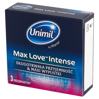 Unimil Max Love Intense Prezerwatywy 3 sztuki