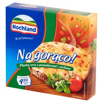 Hochland Na gorąco! Plastry sera z pomidorami i ziołami 144 g