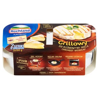 Hochland Grillowy ser pleśniowy Camembert naturalny i sos żurawinowy 265 g (2 x 100 g + 65 g)