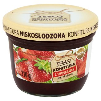 Tesco Konfitura z truskawek niskosłodzona 210 g