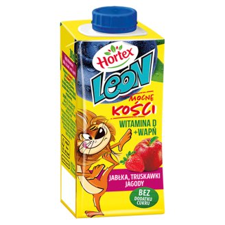 Hortex Leon Jabłka truskawki jagody Napój wieloowocowy 200 ml