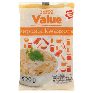 Tesco Value Kapusta kwaszona 520 g