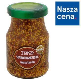 Tesco Starofrancuska musztarda średnio ostra 190 g
