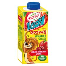 Hortex Leon Jabłka truskawki wiśnie Napój wieloowocowy 200 ml