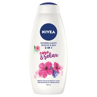 NIVEA Care & Relax Pielęgnujący płyn do kąpieli i żel pod prysznic 2 w 1 750 ml