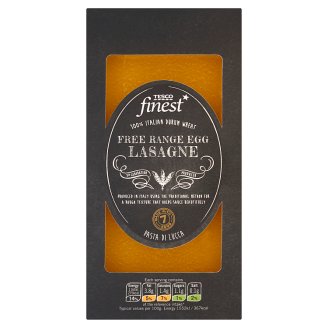 Tesco Finest Lasagne Makaron z semoliny pszenicy durum i jaj z chowu na wolnym wybiegu 250 g