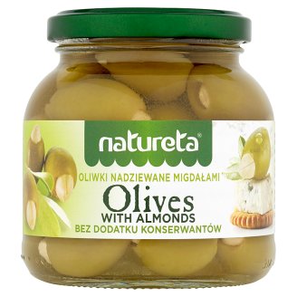 Natureta Zielone oliwki nadziewane migdałami 290 g