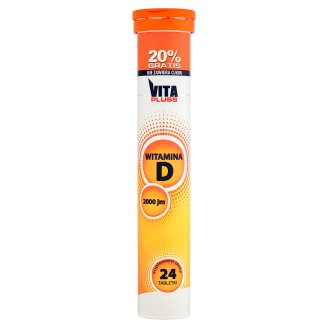 Vita Pluss Witamina D 2000 jm Tabletki musujące Suplement diety 96 g (24 tabletki)