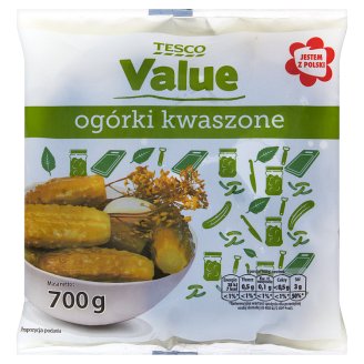 Tesco Value Ogórki kwaszone 700 g