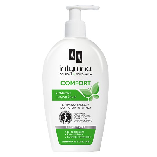 AA Intymna Ochrona&Pielęgnacja Comfort kremowa emulsja do higieny intymnej dozownik 300 ml