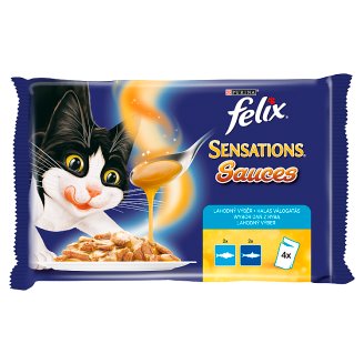 Felix Sensations Karma dla dorosłych kotów wybór dań z rybą 400 g (4 x 100 g)