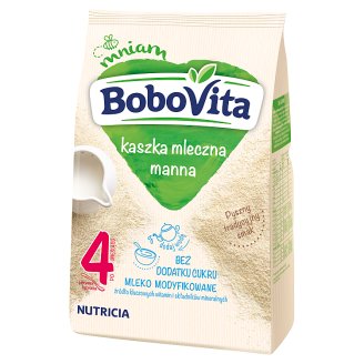 BoboVita Kaszka mleczna manna bez dodatku cukru po 4 miesiącu 230 g