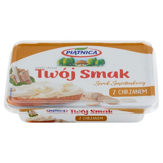 Piątnica Twój Smak Serek śmietankowy z chrzanem 135 g