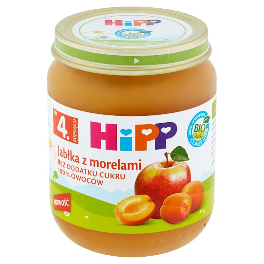 HiPP BIO Jabłka z morelami po 4. miesiącu 125 g