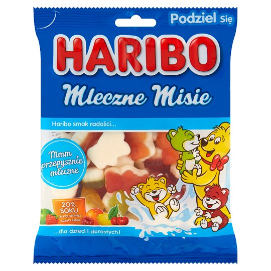Haribo Mleczne Misie Żelki owocowe 175 g