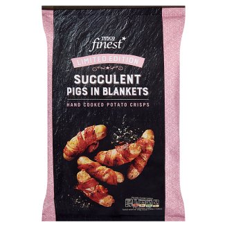 Tesco Finest Chipsy ziemniaczane o smaku bekonu i kiełbasy 150 g