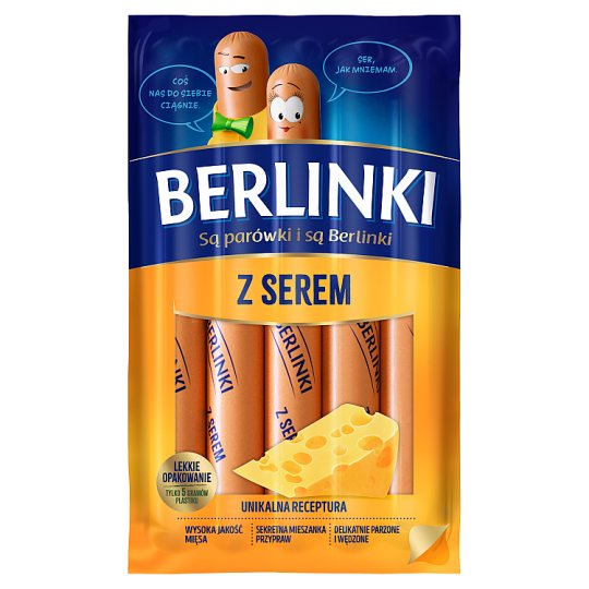 Morliny Berlinki Kiełbasa z serem 250 g