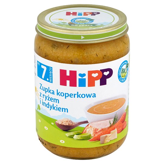 HiPP BIO Zupka koperkowa z ryżem i indykiem po 7. miesiącu 190 g