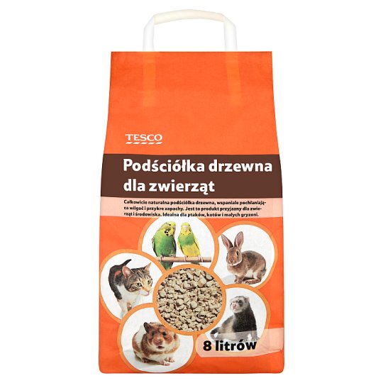 Tesco Podściółka drzewna dla zwierząt 8 l