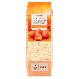 Tesco Makaron 5 jajeczny nitka cienka 250 g