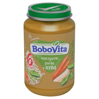 BoboVita Warzywne purée z rybą po 6 miesiącu 190 g