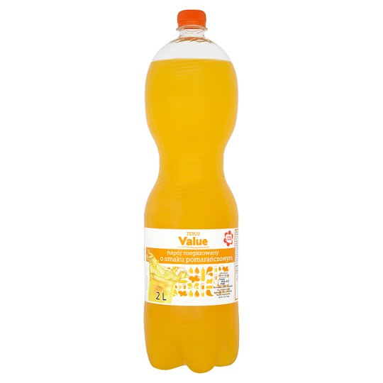 Tesco Value Napój niegazowany o smaku pomarańczowym 2 l