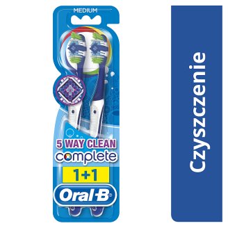 Oral-B Complete 5 Way Clean Manualna szczoteczka do zębów, średnia, x 2