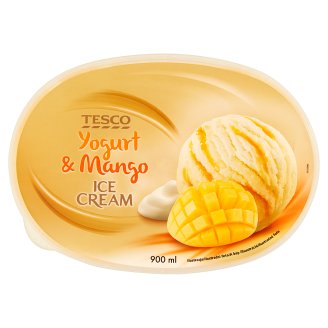 Tesco Lody jogurtowe z sosem mango 900 ml