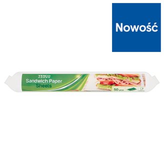 Tesco Papier śniadaniowy w arkuszach 29,5 cm x 23 cm 50 sztuk