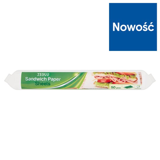 Tesco Papier śniadaniowy w arkuszach 29,5 cm x 23 cm 50 sztuk