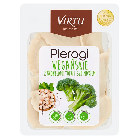 Virtu Pierogi wegańskie z brokułami tofu i szpinakiem 400 g