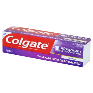 Colgate Maximum Cavity Protection Whitening Pasta z zawartością fluoru i wapnia 75 ml