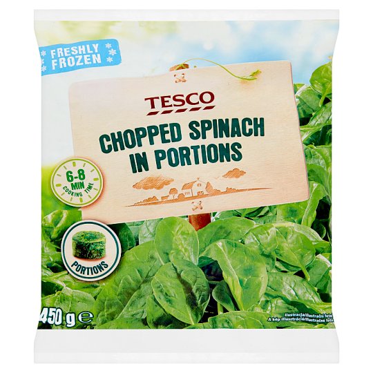 Tesco Chopped Spinach in Portions 450 g