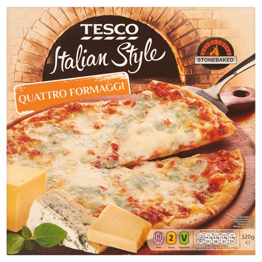 Tesco Italian Style Quattro Formaggi Pizza 320 g