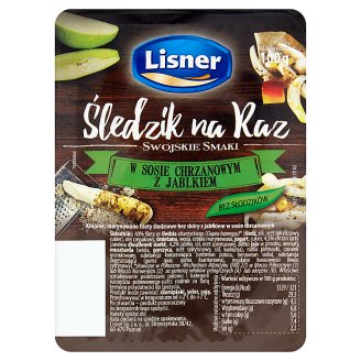 Lisner Swojskie Smaki Śledzik na raz w sosie chrzanowym z jabłkiem 100 g