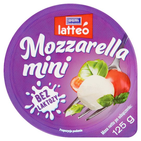 OSM Grodzisk Mazowiecki latteó Mozzarella mini bez laktozy 125 g