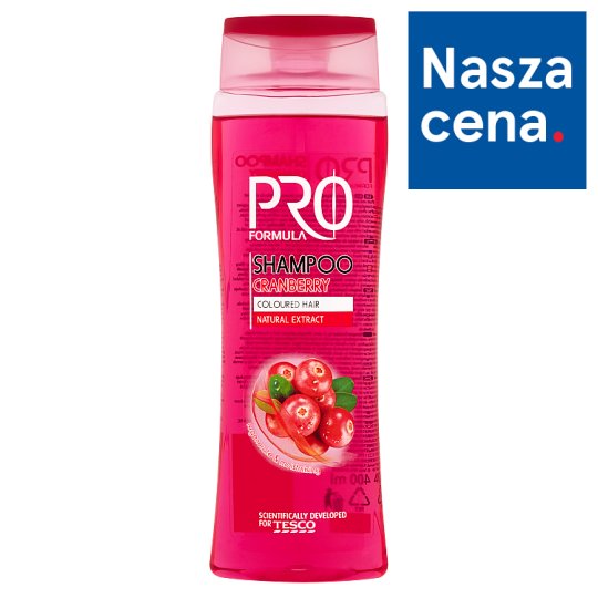 Tesco Pro Formula Szampon do włosów Cranberry 400 ml