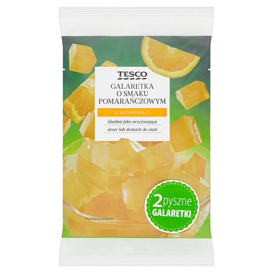 Tesco Galaretka o smaku pomarańczowym 2 x 75 g