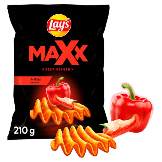 Lay's Maxx Paprika Flavoured Potato Crisps 210 g
