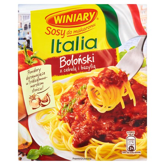 Winiary Sosy do makaronu Italia Sos boloński z cebulą i bazylią 46 g