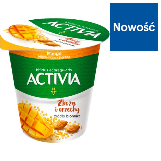 Danone Activia Jogurt mango migdał kasza jaglana 140 g