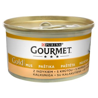 Gourmet Gold Pełnoporcjowa karma dla dorosłych kotów mus z indykiem 85 g