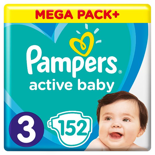 Pampers Active Baby Rozmiar 3, 152 pieluszki, 6-10 kg