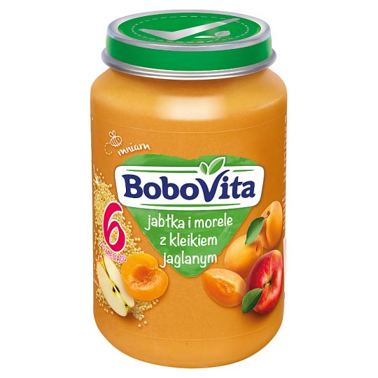 BoboVita Jabłka i morele z kleikiem jaglanym po 6 miesiącu 190 g